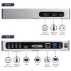 StarTech.com USB 3.0 dokkimisjaam – kahe monitoriga sülearvuti dokkimisjaam HDMI ja DVI/VGA videoga – 6-pordine USB 3.1 Gen 1 5Gbps jaotur, GbE, heli – universaalne Type-A dokk – Windows ja Mac