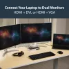 StarTech.com USB 3.0 dokkimisjaam – kahe monitoriga sülearvuti dokkimisjaam HDMI ja DVI/VGA videoga – 6-pordine USB 3.1 Gen 1 5Gbps jaotur, GbE, heli – universaalne Type-A dokk – Windows ja Mac