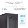 StarTech.com 4-postiga 42U serveririiuli kapp, 19-tolline andmeriiuli kapp arvuti/AV/IT-seadmete paigaldamiseks, serveririiuli korpus ratastega, täissuuruses tööstuslik võrgusalvestus
