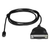 StarTech.com USB-C paralleelprinteri kaabel, must, USB C, DB25, 1,83 m, isane/emale, CE, RoHS