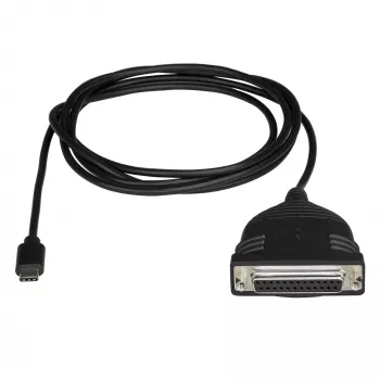 StarTech.com USB-C paralleelprinteri kaabel, must, USB C, DB25, 1,83 m, isane/emale, CE, RoHS