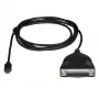 StarTech.com USB-C paralleelprinteri kaabel, must, USB C, DB25, 1,83 m, isane/emale, CE, RoHS