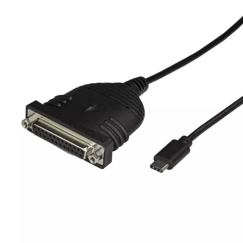 StarTech.com USB-C paralleelprinteri kaabel, must, USB C, DB25, 1,83 m, isane/emale, CE, RoHS