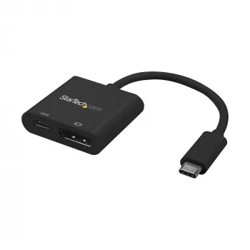StarTech.com USB-C–DisplayPorti adapter toiteedastusega – 4K 60 Hz HBR2 – USB USB-C–DP 1.2 monitori videomuundur koos laadimisega – 60 W PD läbipääs – Thunderbolt 3-ühilduv