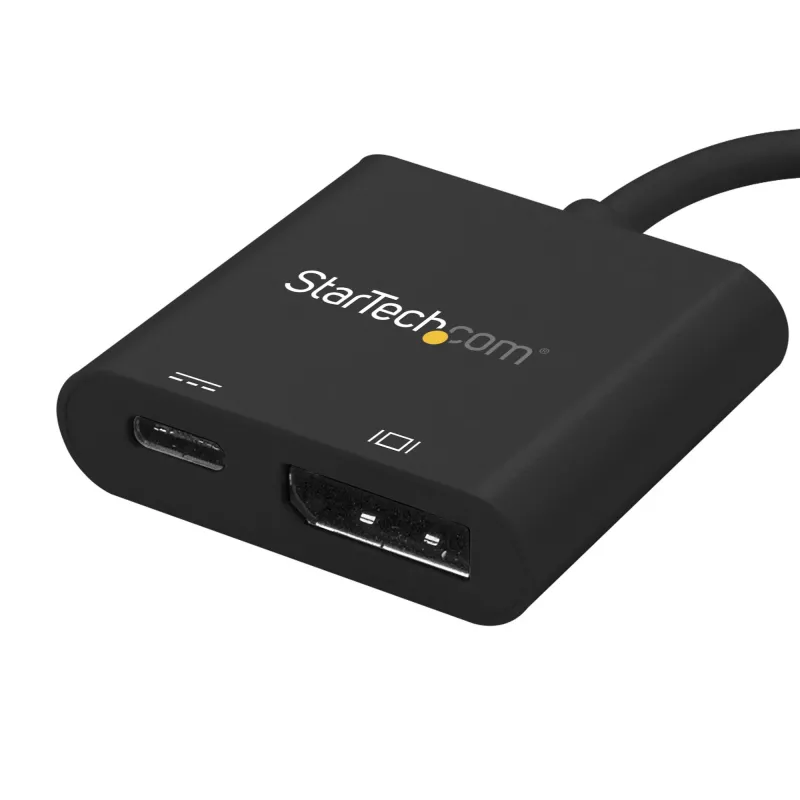 StarTech.com USB-C–DisplayPorti adapter toiteedastusega – 4K 60 Hz HBR2 – USB USB-C–DP 1.2 monitori videomuundur koos laadimisega – 60 W PD läbipääs – Thunderbolt 3-ühilduv