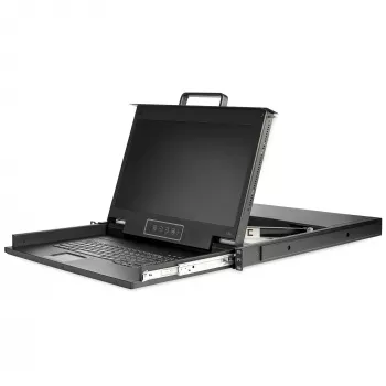 StarTech.com Rackmount KVM Console HD 1080p - Single Port VGA KVM koos 17 inch LCD Monitor for Server Rack - Fully Featured 1U LCD KVM Drawer w/Cables & Hardware - USB Support - 50,000 MTBF