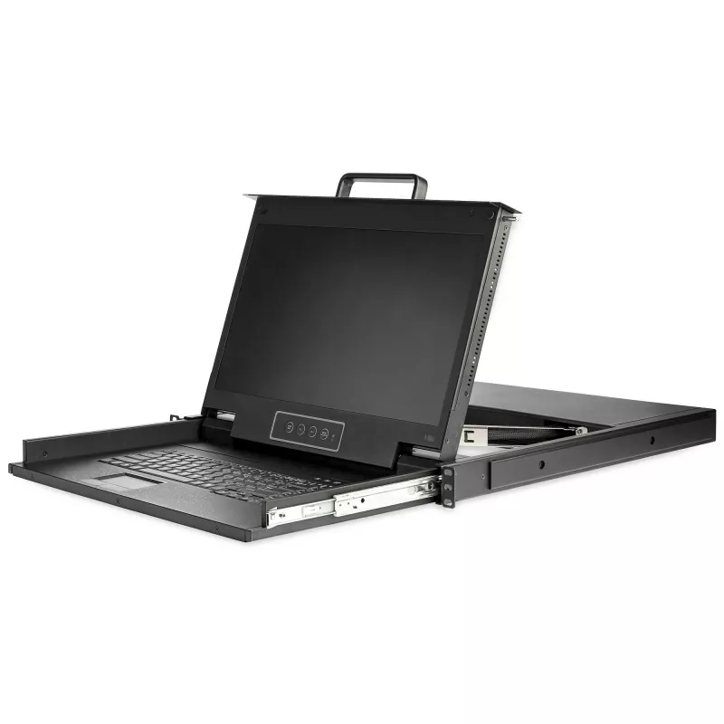 StarTech.com Rackmount KVM Console HD 1080p - Single Port VGA KVM koos 17 inch LCD Monitor for Server Rack - Fully Featured 1U LCD KVM Drawer w/Cables & Hardware - USB Support - 50,000 MTBF