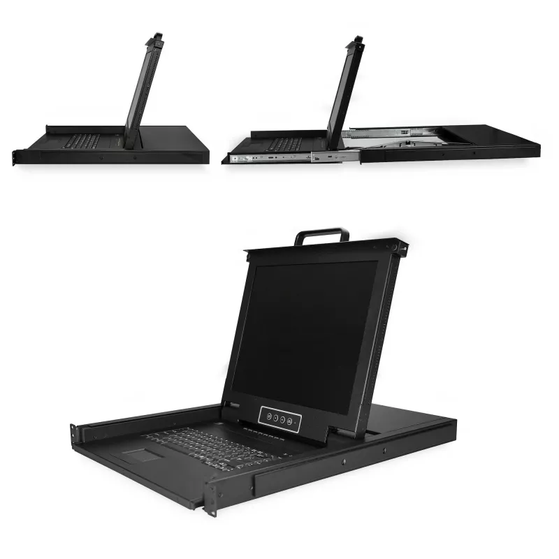 StarTech.com 8-pordiline rack-monteeritav KVM-konsool koos 6 jalga kaablitega – RKCONS1708K