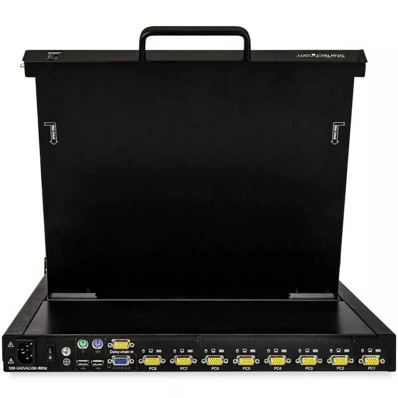 StarTech.com 8-pordiline rack-monteeritav KVM-konsool koos 6 jalga kaablitega – RKCONS1708K
