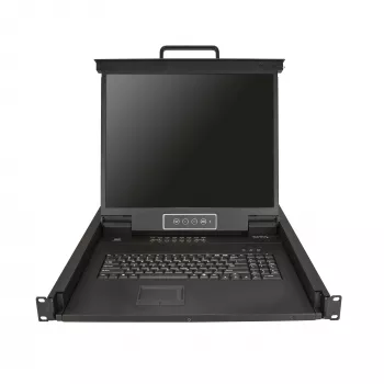 StarTech.com 16-pordiline rackmonteeritav KVM-konsool 6 jala kaablitega – Integreeritud KVM-lüliti 19-tollise LCD-monitoriga – Täisfunktsionaalne 1U LCD KVM-sahtel – OSD KVM – Vastupidav, 50 000 h MTBF – USB + VGA tugi