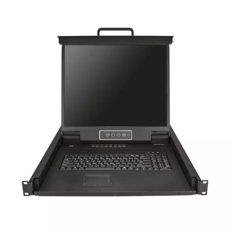 StarTech.com 16-pordiline rackmonteeritav KVM-konsool 6 jala kaablitega – Integreeritud KVM-lüliti 19-tollise LCD-monitoriga – Täisfunktsionaalne 1U LCD KVM-sahtel – OSD KVM – Vastupidav, 50 000 h MTBF – USB + VGA tugi