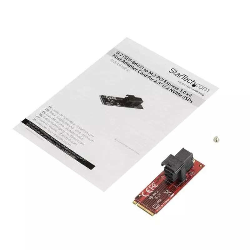 StarTech.com U.2 (SFF-8643) M.2-le PCI Express 3.0 x4 hostiadapterkaart 2,5-tollise U.2 NVMe SSD jaoks