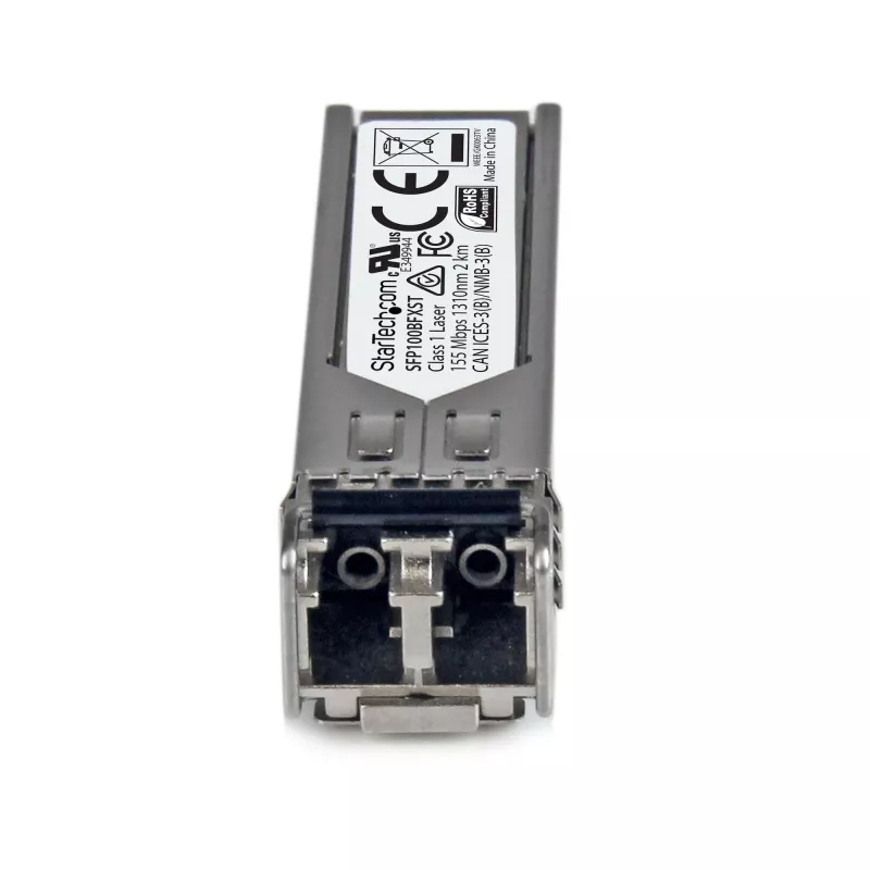 StarTech.com MSA-ühilduv SFP-transiiverimoodul - 100BASE-FX~MSA kodeerimata SFP-moodul - 100BASE-FX - 100 MbE mitmerežiimiline fiiberoptiline transiiver - 100 Mb Ethernet SFP - LC 2 km - 1310 nm - DDM