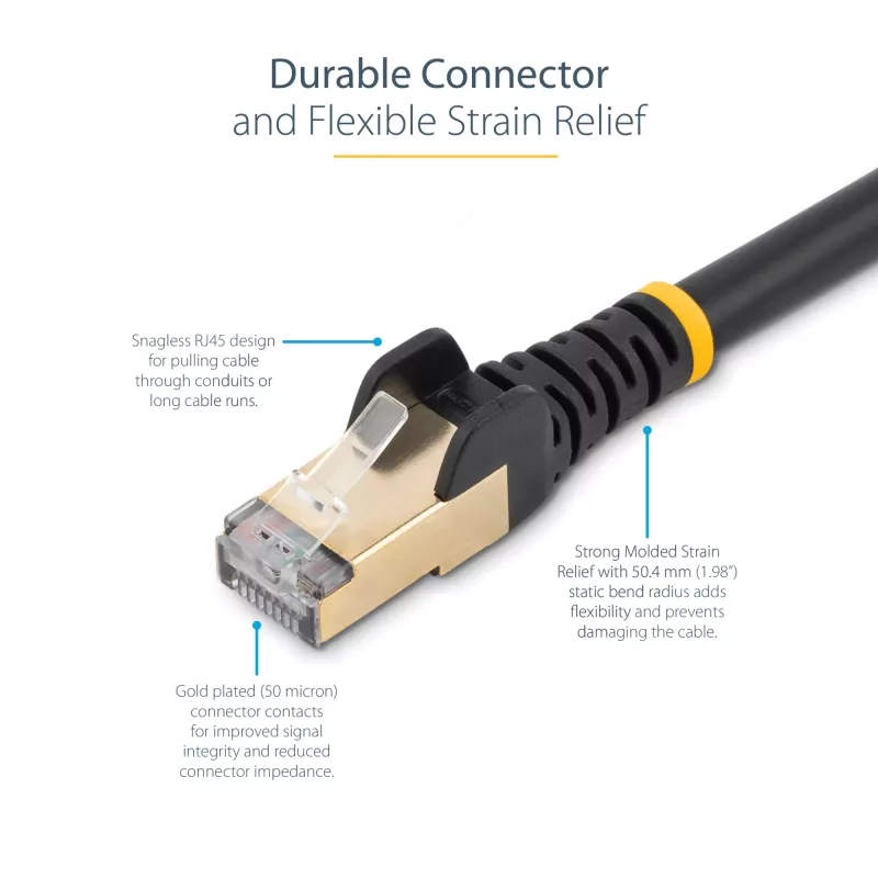 StarTech.com 3m CAT6a Ethernet kaabel - 10 Gigabit Shielded Snagless RJ45 100W PoE Patch Cord - 10GbE STP võrgukaabel w/Strain Relief - Must Individually Tested/Wiring is UL Certified/TIA