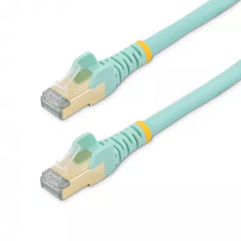 StarTech.com 1 m CAT6a Etherneti kaabel – 10 Gigabit varjestatud takerdumisvastase RJ45 100W PoE paigakaabel – 10GbE STP võrgukaabel tõmbetõkestiga – Aqua individuaalselt testitud/juhtmestus on UL sertifitseeritud/TIA