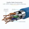 StarTech.com 0,5 m Cat6a võrgukaabel – 10 Gigabit varjestatud takerdumisvastane RJ45 100 W PoE ühendusjuhe – 10GbE STP võrgukaabel koos tõmbetugevdusega – sinine individuaalselt testitud / juhtmestik UL-sertifikaadiga / TIA