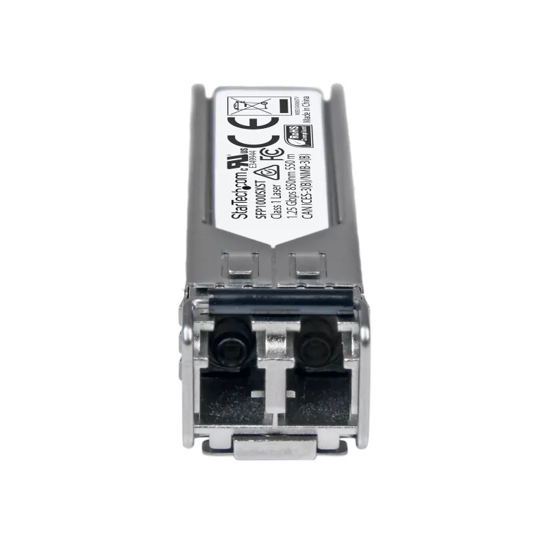 StarTech.com MSA-ühilduv SFP-optilise transiiveri moodul – 1000BASE-SX~MSA koodita SFP-moodul – 1000BASE-SX – 1GbE mitmemoodiline kiudoptiline (MMF) transiiver – 1GE Gigabit Ethernet SFP – LC 550 m – 850 nm – DDM