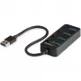 StarTech.com 4 pordiga USB 3.0 jaotur - USB-A 4x USB 3.0 Type-A jaoks koos individuaalsete sisse/välja lülititega - SuperSpeed USB 3.2 Gen 1 (5 Gbit/s) - USB siinivooluga - kaasaskantav - 24,5 cm pikkune kaabel