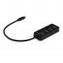 StarTech.com 4-pordiline USB-C jaotur – USB-C kuni 4x USB 3.0 tüüp-A porti individuaalsete sisse-/väljalülituslülititega – SuperSpeed 5 Gbps USB 3.1/3.2 Gen 1 – USB-siini toide – kaasaskantav – 25 cm küljes olev kaabel