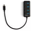 StarTech.com 4-pordiline USB-C jaotur – USB-C kuni 4x USB 3.0 tüüp-A porti individuaalsete sisse-/väljalülituslülititega – SuperSpeed 5 Gbps USB 3.1/3.2 Gen 1 – USB-siini toide – kaasaskantav – 25 cm küljes olev kaabel