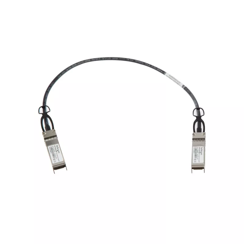 StarTech.com MSA kodeerimata ühilduv 0,5 m 10G SFP+ kuni SFP+ otseühendusega harukaabel Twinax – 10 GbE SFP+ vask-DAC 10 Gbps väikese võimsusega passiivne transiiveri moodul DAC
