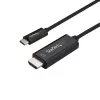StarTech.com 6 jalga (2 m) USB-C–HDMI-kaabel – 4K 60 Hz USB USB-C–HDMI 2.0 videoadapterkaabel – Thunderbolt 3 ühilduv – sülearvuti HDMI-kuvari/ekraaniga – DP 1.2 Alt Mode HBR2 – must
