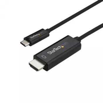 StarTech.com 6 jalga (2 m) USB-C–HDMI-kaabel – 4K 60 Hz USB USB-C–HDMI 2.0 videoadapterkaabel – Thunderbolt 3 ühilduv – sülearvuti HDMI-kuvari/ekraaniga – DP 1.2 Alt Mode HBR2 – must