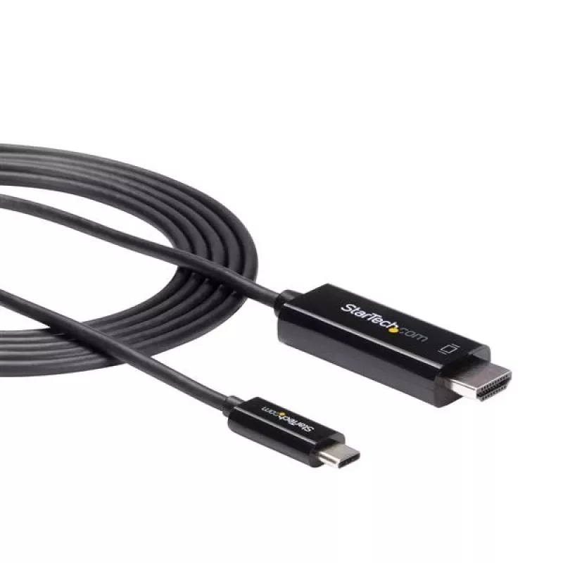 StarTech.com 6 jalga (2 m) USB-C–HDMI-kaabel – 4K 60 Hz USB USB-C–HDMI 2.0 videoadapterkaabel – Thunderbolt 3 ühilduv – sülearvuti HDMI-kuvari/ekraaniga – DP 1.2 Alt Mode HBR2 – must