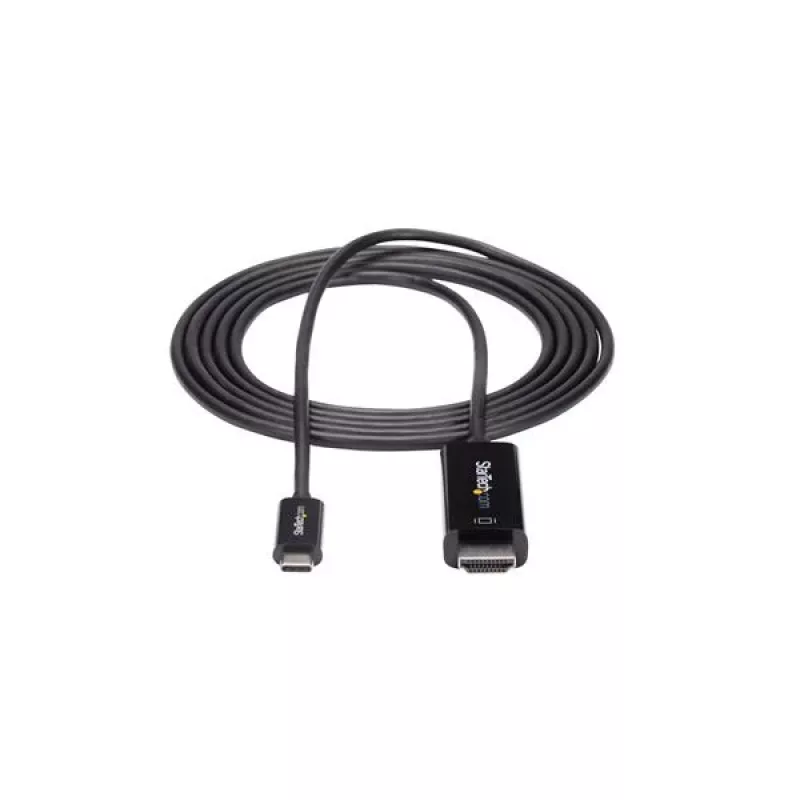 StarTech.com 6 jalga (2 m) USB-C–HDMI-kaabel – 4K 60 Hz USB USB-C–HDMI 2.0 videoadapterkaabel – Thunderbolt 3 ühilduv – sülearvuti HDMI-kuvari/ekraaniga – DP 1.2 Alt Mode HBR2 – must