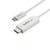 StarTech.com 3 ft (1 m) USB-C–HDMI-kaabel – 4K 60 Hz USB-C–HDMI 2.0 videoadapterkaabel – Thunderbolt 3 ühilduv – sülearvuti–HDMI-kuvar/ekraan – DP 1.2 Alt Mode HBR2 – valge