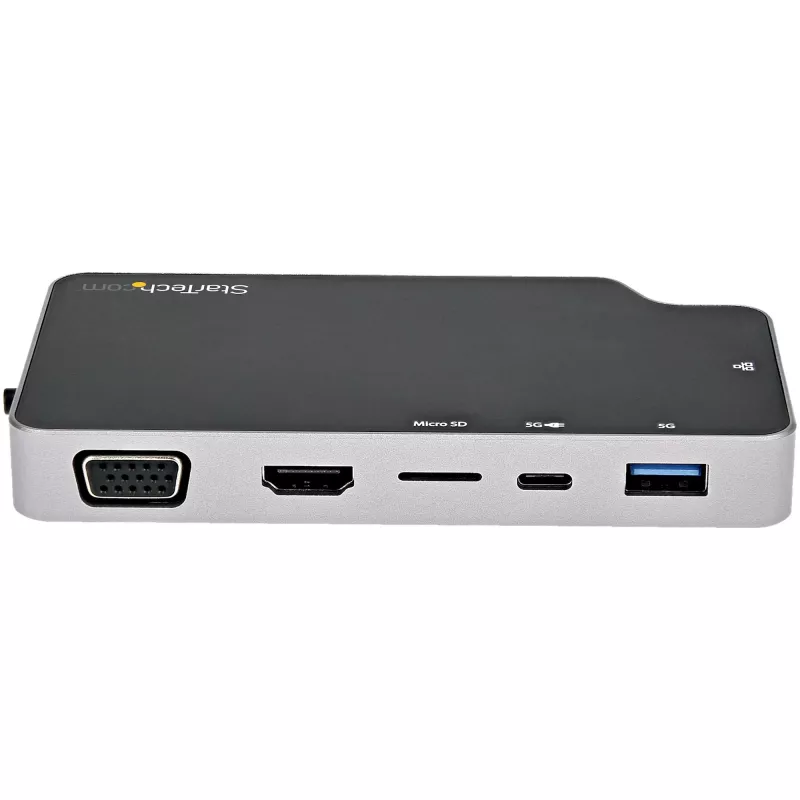 StarTech.com USB C Multiport Adapter – USB-C to 4K HDMI or VGA Video koos 100W Power Delivery Pass-through, 2-Port 10Gbps USB Hub, MicroSD, GbE – USB 3.1 Gen 2 USB-C Mini/Travel Dock