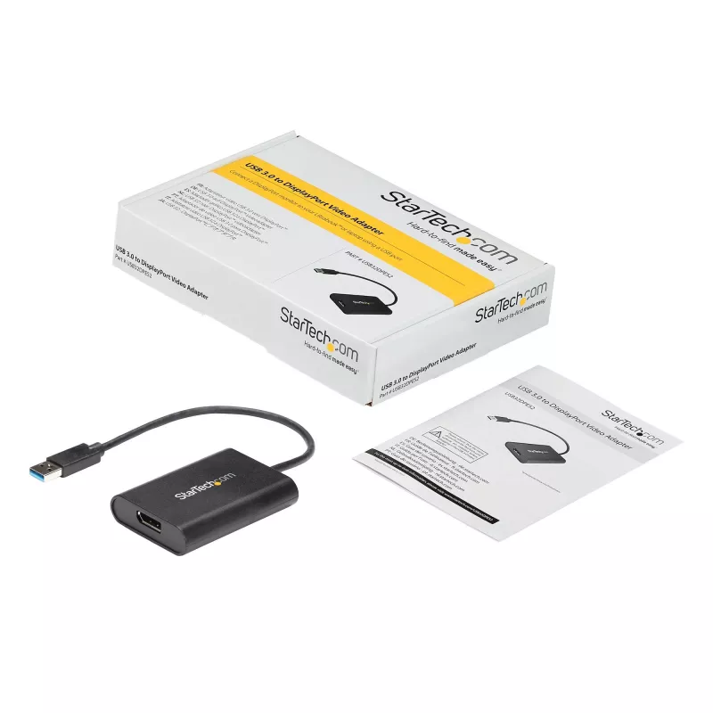 StarTech.com USB 3.0 DisplayPort-adapter, USB DP monitorimuundur Windowsile, 4K (ei toeta macOS/ChromeOS/Linux) - TAA