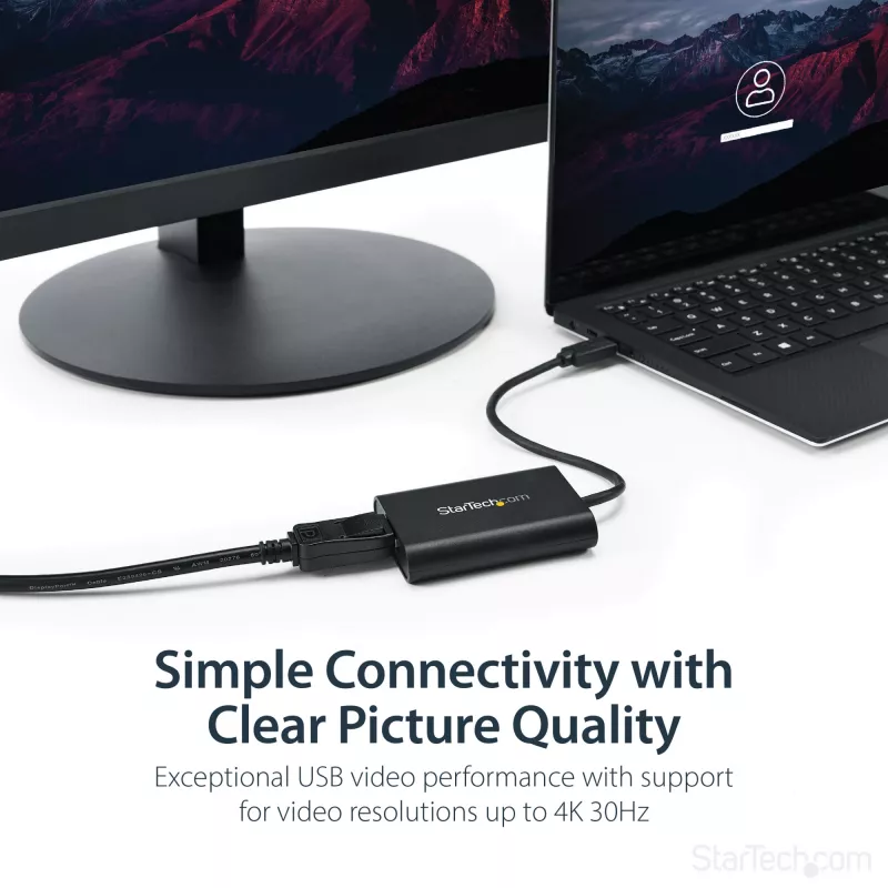 StarTech.com USB 3.0 DisplayPort-adapter, USB DP monitorimuundur Windowsile, 4K (ei toeta macOS/ChromeOS/Linux) - TAA