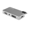 StarTech.com USB-C mitmepordiline videoadapter HDMI, VGA, Mini DisplayPort või DVI-ga – USB USB-C monitoriadapter HDMI 2.0 või mDP 1.2 (4K 60 Hz) – VGA või DVI (1080p) – kosmosehall alumiinium