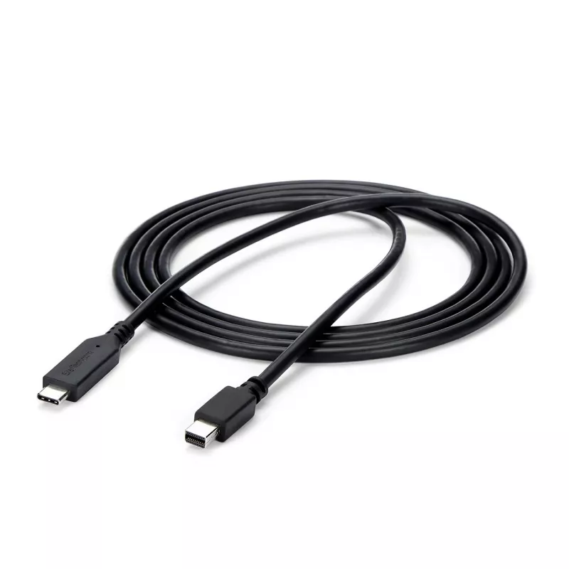 StarTech.com 6 ft. (1.8 m) USB-C - Mini DisplayPort kaabel - 4K 60Hz - Must