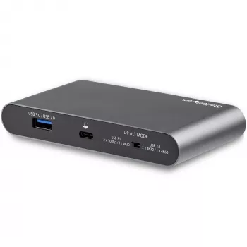 StarTech.com USB-C-dokk – 4K kahe monitori DisplayPort – mini sülearvuti dokkimisjaam – 100 W toiteedastuse läbipääs – GbE, 2-pordiline USB-A-jaotur – USB-tüüpi C mitme pordi adapter – 1 m kaabel