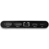 StarTech.com USB-C-dokk – 4K kahe monitori DisplayPort – mini sülearvuti dokkimisjaam – 100 W toiteedastuse läbipääs – GbE, 2-pordiline USB-A-jaotur – USB-tüüpi C mitme pordi adapter – 1 m kaabel