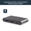 StarTech.com USB-C-dokk – 4K kahe monitori DisplayPort – mini sülearvuti dokkimisjaam – 100 W toiteedastuse läbipääs – GbE, 2-pordiline USB-A-jaotur – USB-tüüpi C mitme pordi adapter – 1 m kaabel