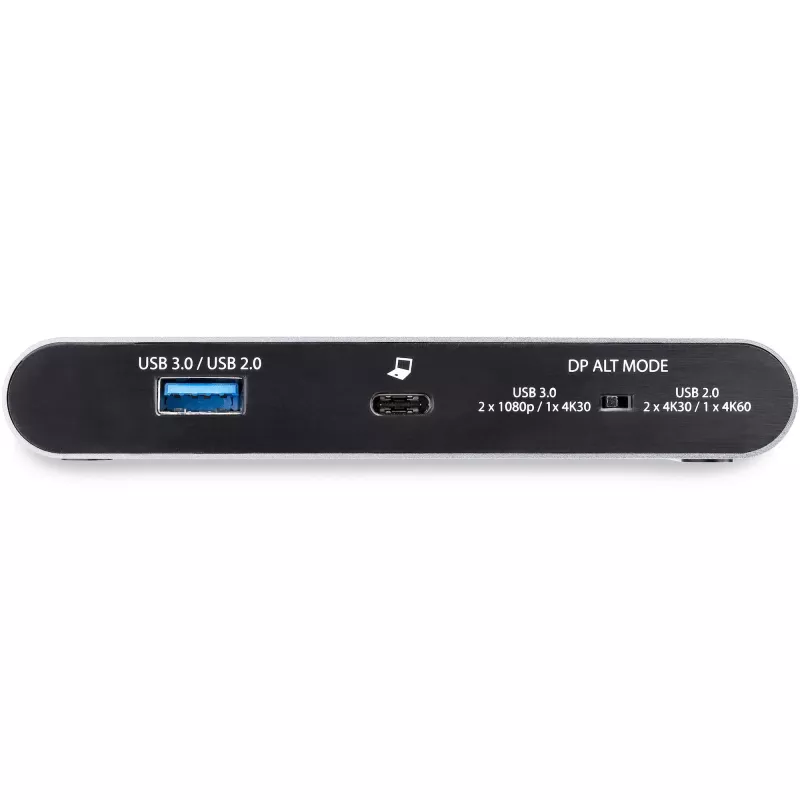 StarTech.com USB-C-dokk – 4K kahe monitori DisplayPort – mini sülearvuti dokkimisjaam – 100 W toiteedastuse läbipääs – GbE, 2-pordiline USB-A-jaotur – USB-tüüpi C mitme pordi adapter – 1 m kaabel