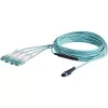 StarTech.com 10m (30ft) MTP(F)/PC kuni 4x LC/PC dupleks-breikout OM3 multi-režiimiga fiiberoptiline kaabel, OFNP Plenum, 40G võrgud, väike sisestuskadu – fiiberhüppaja juhe