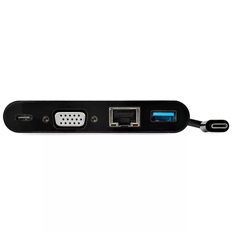 StarTech.com USB-C mitmepordiadapter – Mini USB-C dokk ühe VGA 1080p videomonitori toega – 60 W toiteedastus – USB 3.1 Gen 1 tüüp-A 5 Gbit/s, Gigabit Ethernet – dokkimisjaam