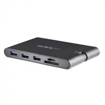 StarTech.com USB-C mitme pordiga adapter – USB USB-C minidokk HDMI 4K või VGA 1080p videoga – 100W toiteedastus, 3 pordiga USB 3.0 jaotur, GbE, SD ja microSD – sülearvuti reisidokk
