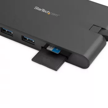 StarTech.com USB-C mitme pordiga adapter – USB USB-C minidokk HDMI 4K või VGA 1080p videoga – 100W toiteedastus, 3 pordiga USB 3.0 jaotur, GbE, SD ja microSD – sülearvuti reisidokk