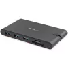 StarTech.com USB-C mitme pordiga adapter – USB USB-C minidokk HDMI 4K või VGA 1080p videoga – 100W toiteedastus, 3 pordiga USB 3.0 jaotur, GbE, SD ja microSD – sülearvuti reisidokk