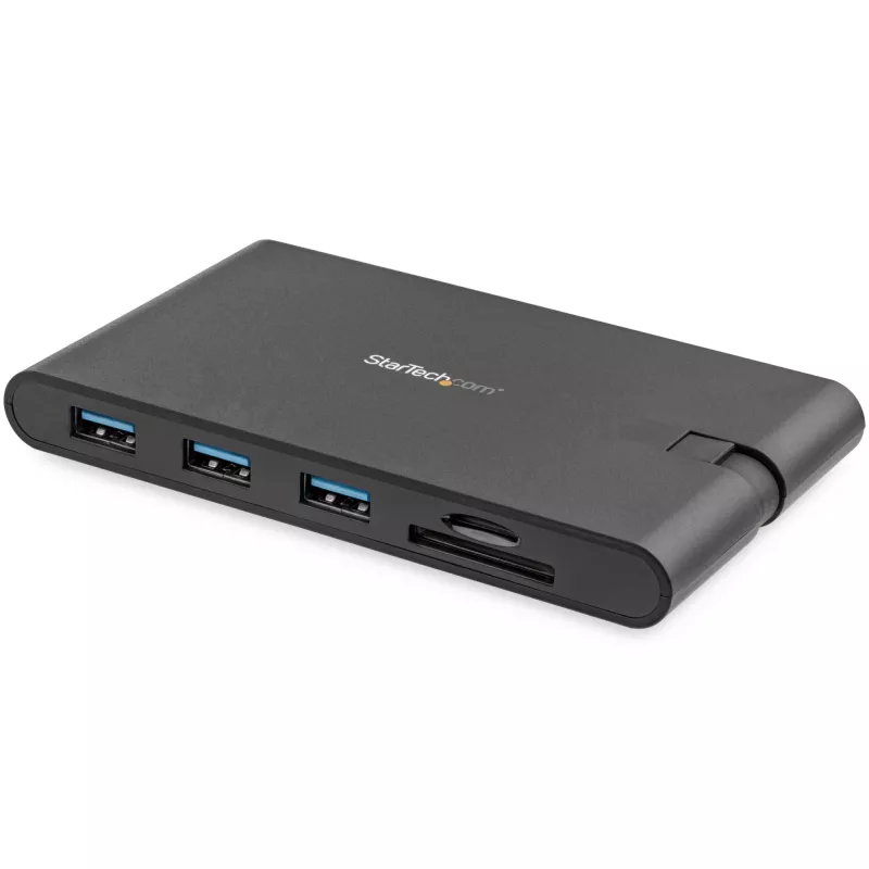 StarTech.com USB-C mitme pordiga adapter – USB USB-C minidokk HDMI 4K või VGA 1080p videoga – 100W toiteedastus, 3 pordiga USB 3.0 jaotur, GbE, SD ja microSD – sülearvuti reisidokk