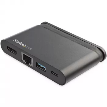 USB-C multipordiadapter – kaasaskantav USB-C dokk, 4K HDMI, 100 W PD 3.0 läbivool, 1x USB-A, 1x USB-C, GbE – Thunderbolt 3 ja USB USB-C sülearvuti reisidokk – Mac ja Windows