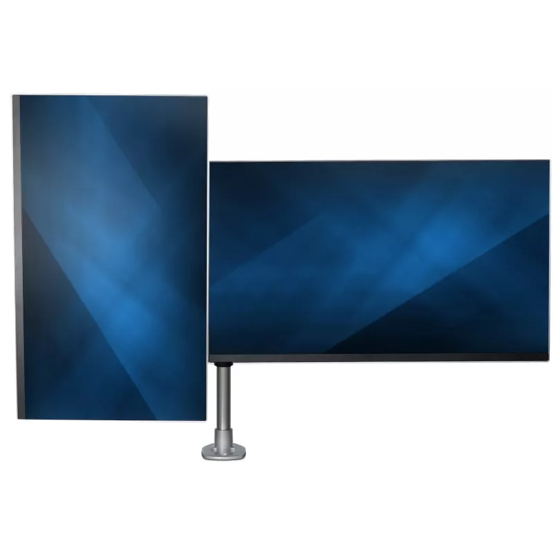 StarTech.com Lauakinnitusega Kahe Monitori Õlg - Premium Liigendatav Monitoriõlg - kuni 30” VESA Kinnitusega Ekraanid - Kõrgusega Reguleeritav Monitorikinnitus - Pööra/Kalluta/Pöörle - Klamber/Läbiviik - Hõbedane