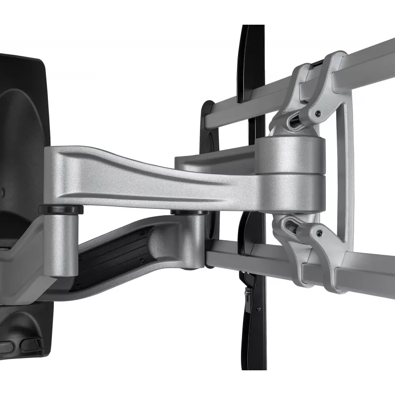 StarTech.com Full Motion TV seinakinnitus – vastupidav liigendatud TV seinakinnitusklamber 32-tollistele kuni 75-tollistele (165 naela/75 kg) VESA-ekraanidele – universaalne reguleeritava kalde/pöördega lameekraani käsi – hõbedane