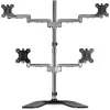 StarTech.com lauaarvuti nelja monitori alus – ergonoomiline VESA 4 monitori käsi (2x2) kuni 32 inch – vabalt seisev liigendatav universaalne postikinnitus – reguleeritav kõrgus/kalle/pööre/rotatsioon – hõbedane