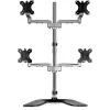 StarTech.com lauaarvuti nelja monitori alus – ergonoomiline VESA 4 monitori käsi (2x2) kuni 32 inch – vabalt seisev liigendatav universaalne postikinnitus – reguleeritav kõrgus/kalle/pööre/rotatsioon – hõbedane